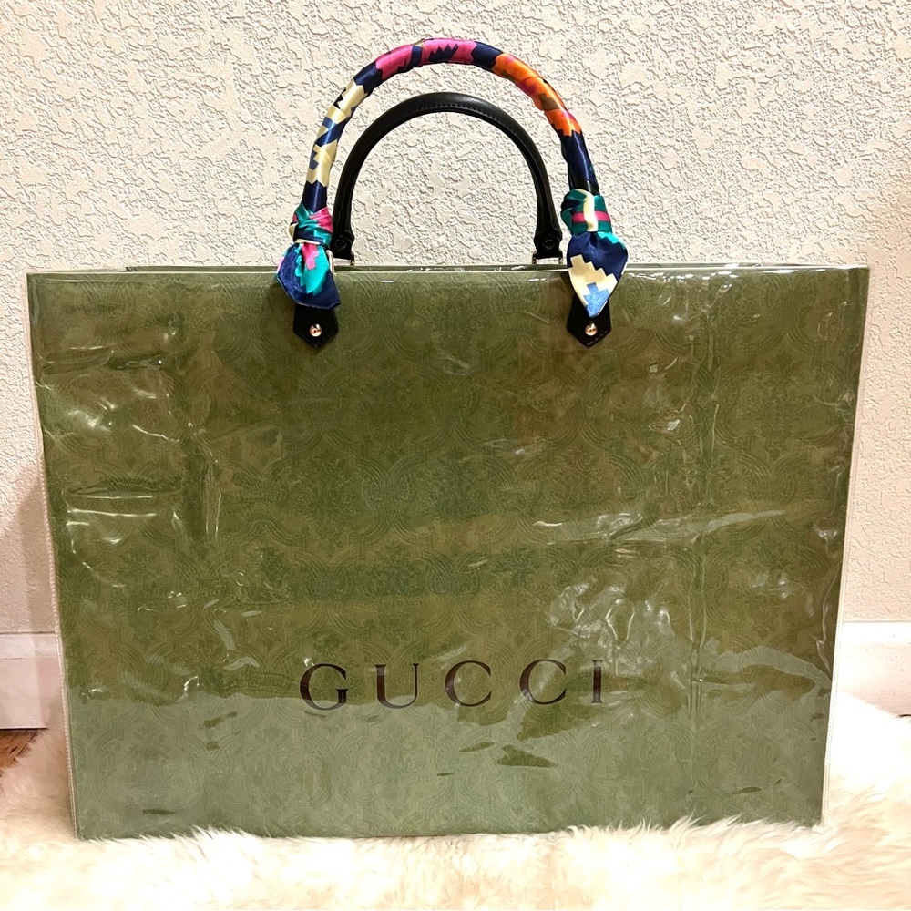 Gucci Tote Large Shopping Bag Tote with PVC Cover